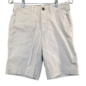 American Eagle Men's Classic Next Level Flex Chino Shorts Gray 28 Cotton Blend